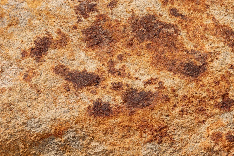 Close-up of weathered sandstone rock surface showing natural texture and erosion patterns
