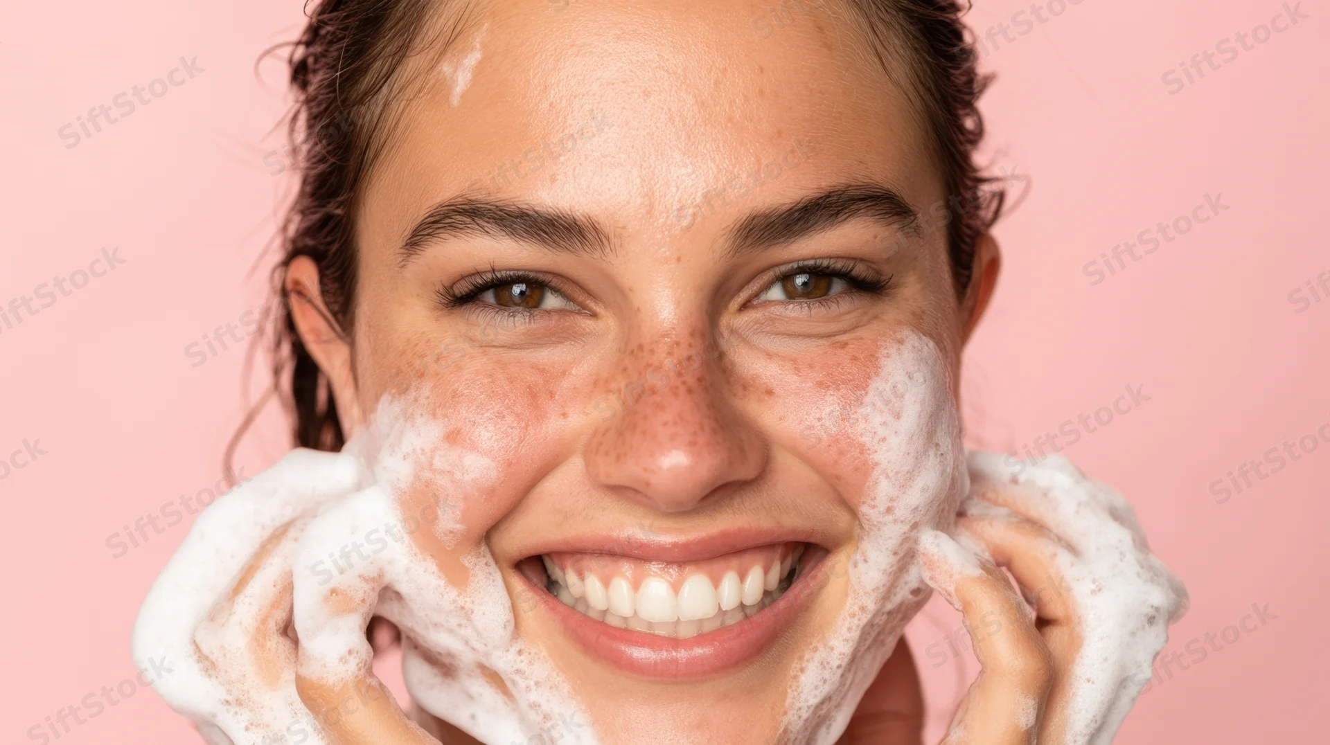 Stock style hyper realistic high quality photo of a young woman