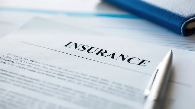 Insurance document with pen on desk