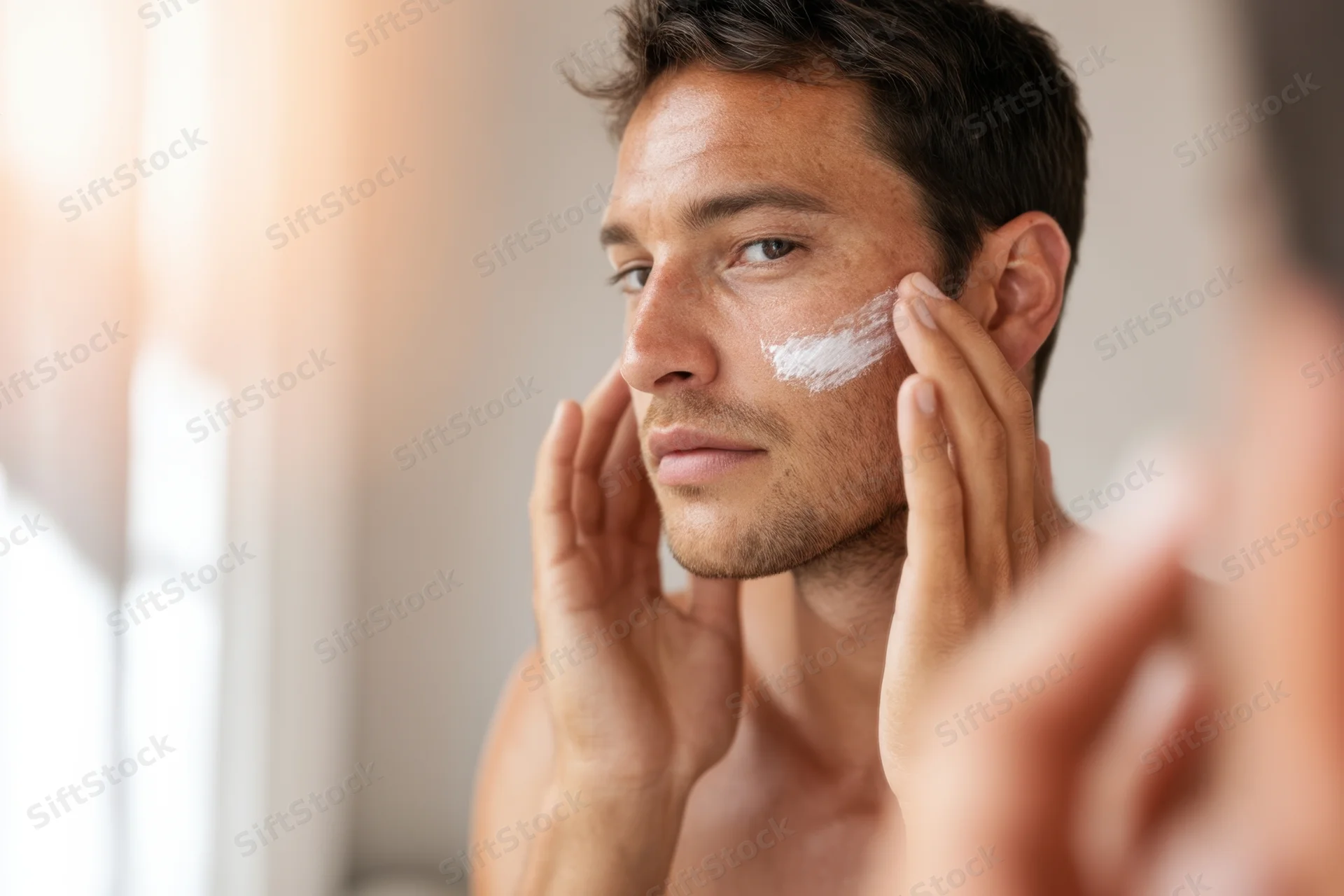 Stock style hyper realistic quality photo of a young man