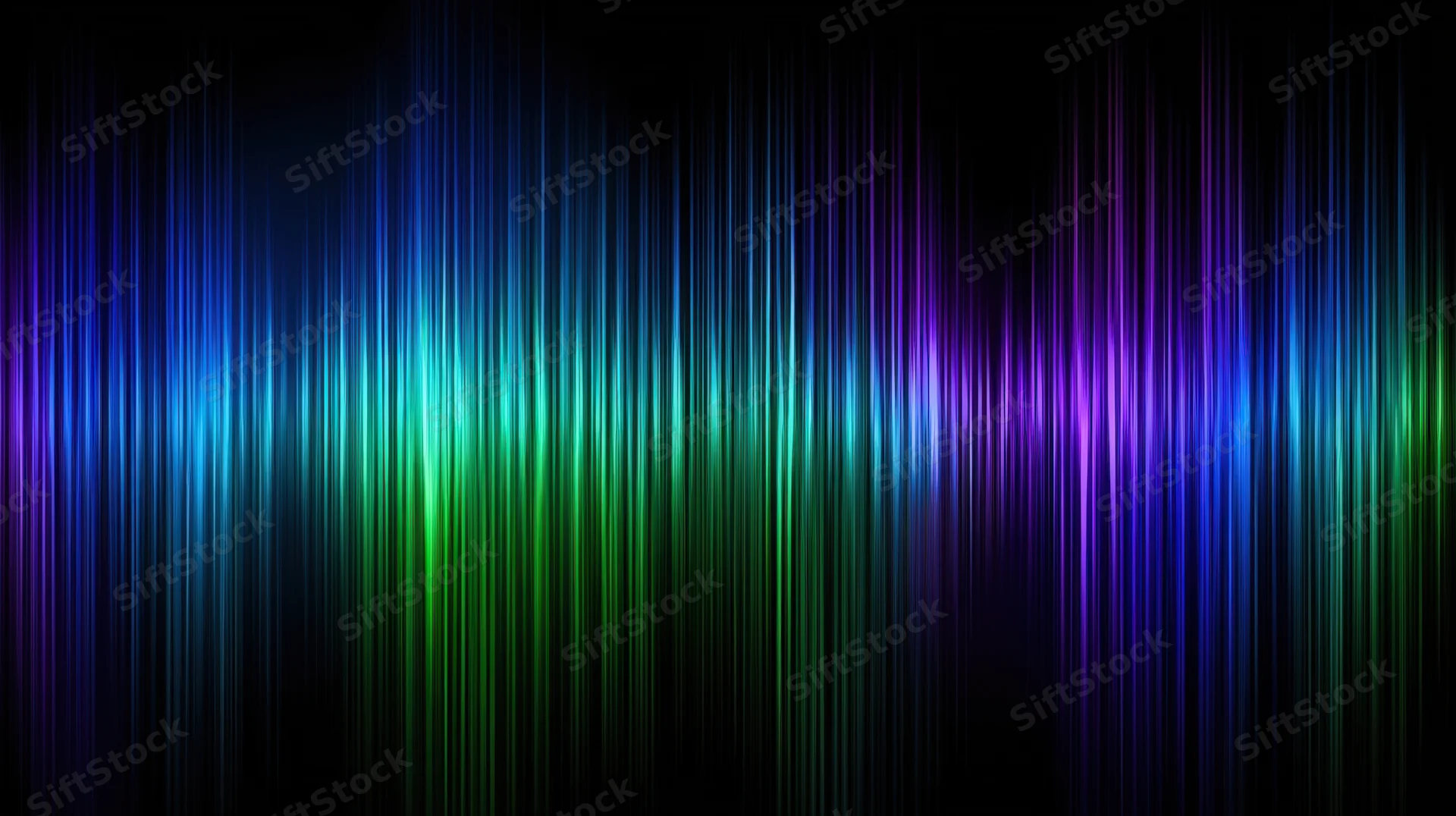 Colorful digital audio waveform visualization on black background