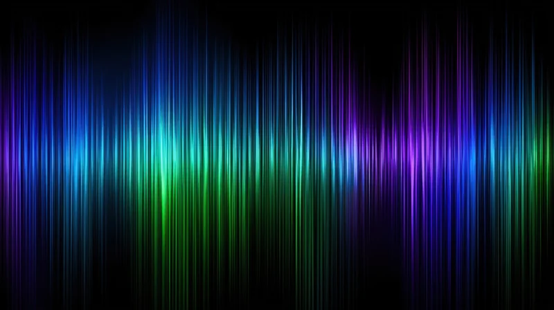 Colorful digital audio waveform visualization on black background
