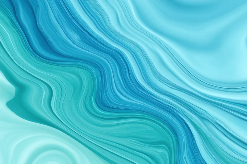 Abstract wavy blue and teal marble pattern with flowing layered texture