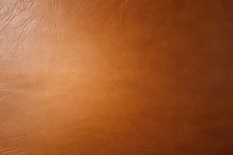 Close-up of smooth warm brown leather texture filling the frame
