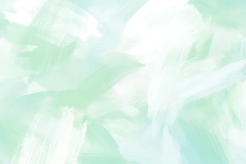 Abstract background with soft mint green and white brushstrokes