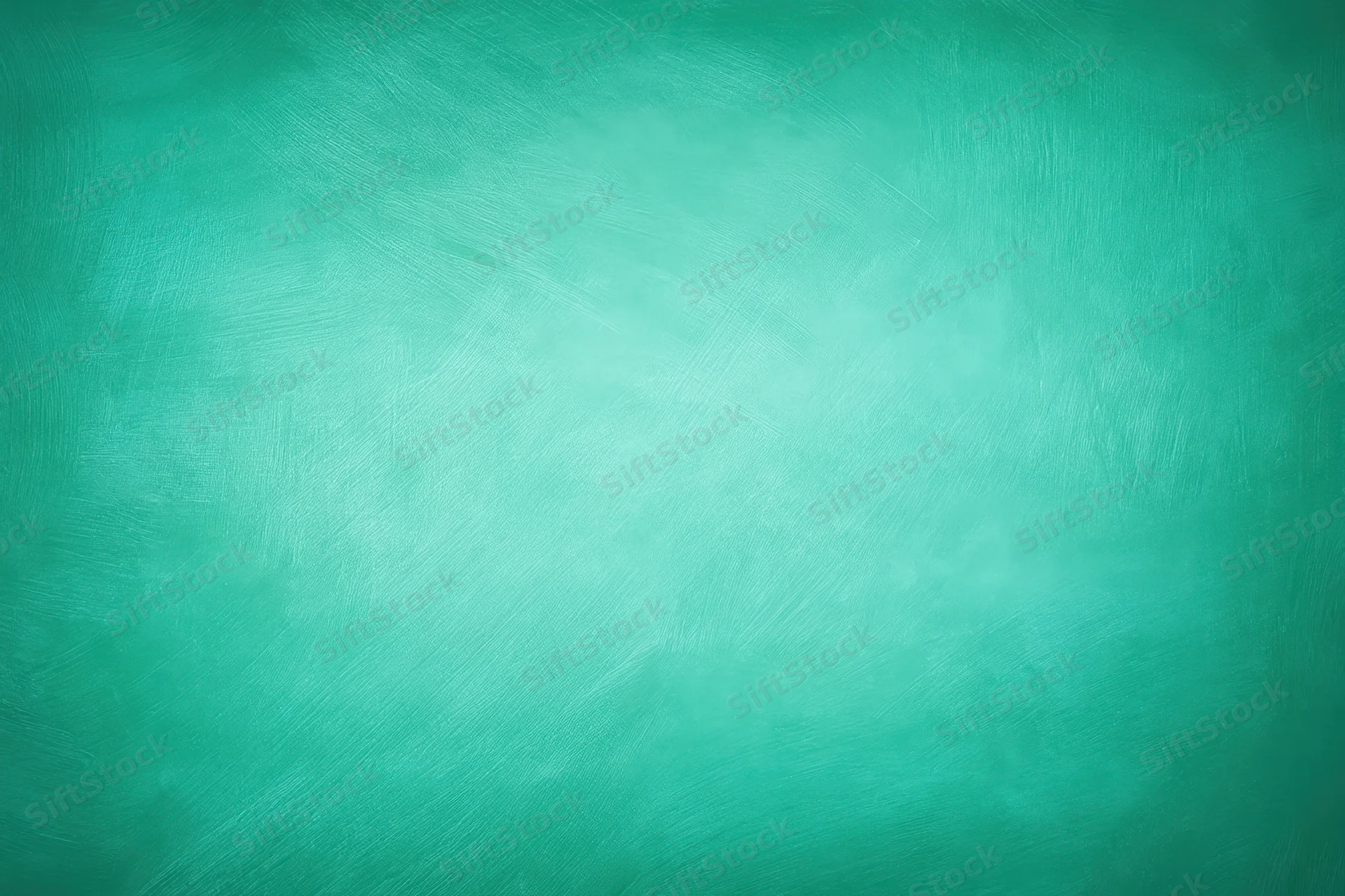 Teal green abstract background with textured brush strokes