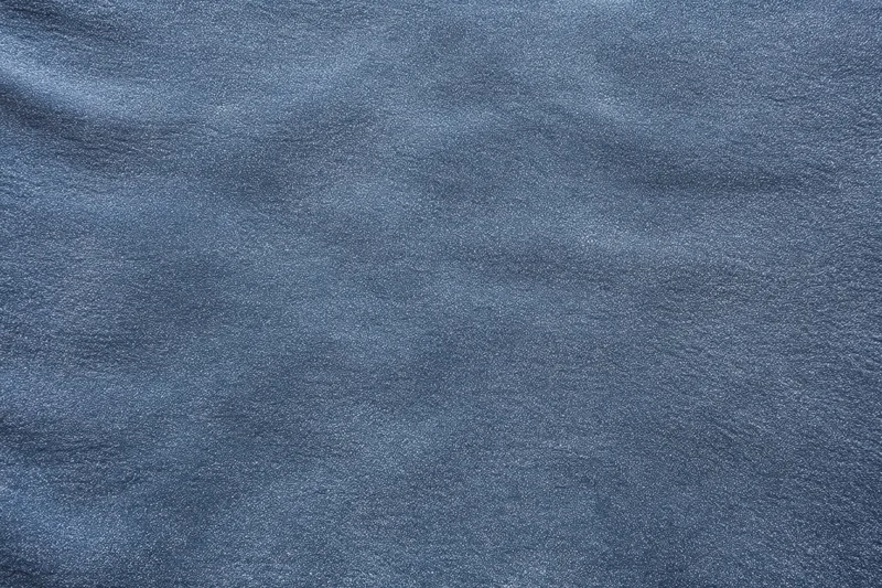 Close-up of blue-gray denim fabric texture with visible weave and slight folds