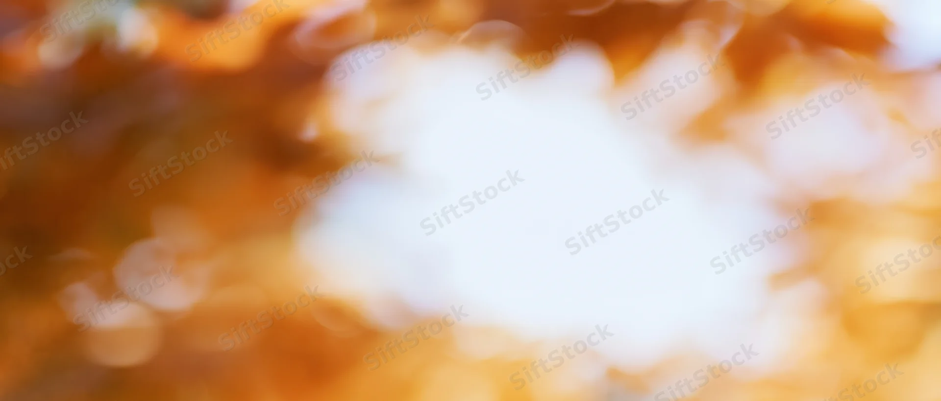 Abstract bokeh background of out-of-focus autumn leaves in warm fall colors