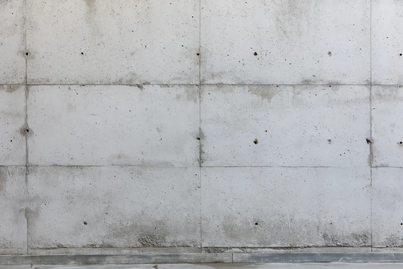 Flat concrete wall with visible seams and surface imperfections filling the frame