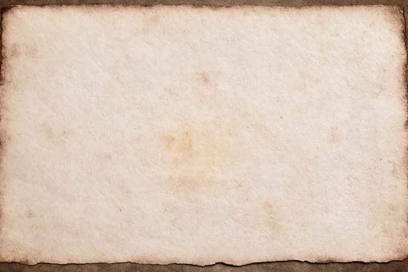 Aged paper sheet with textured surface and browned edges filling the frame