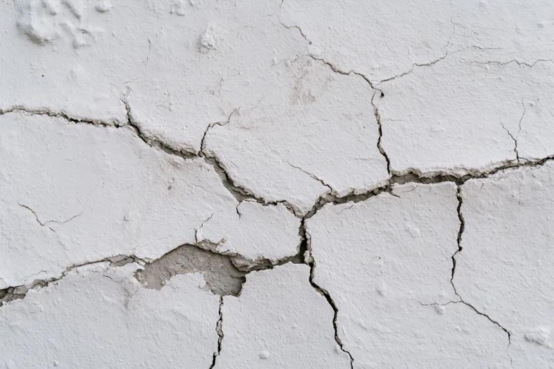 Cracked concrete wall surface showing damage and wear from weathering