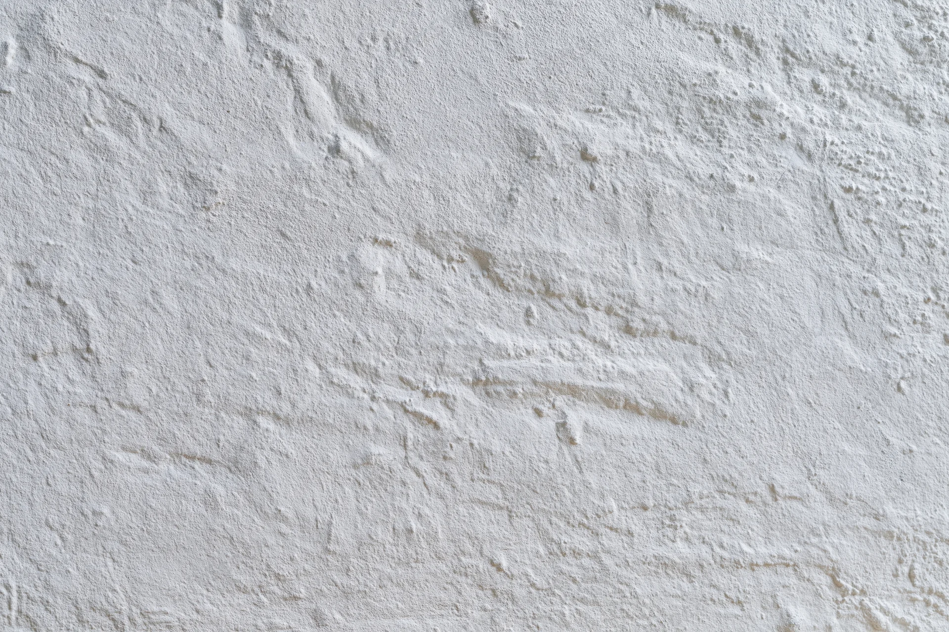 Close-up of a white plastered wall surface with rough texture