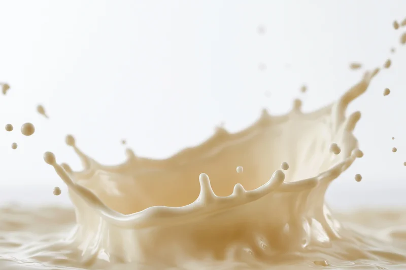Milk splash forming a crown shape frozen mid-motion against a white background