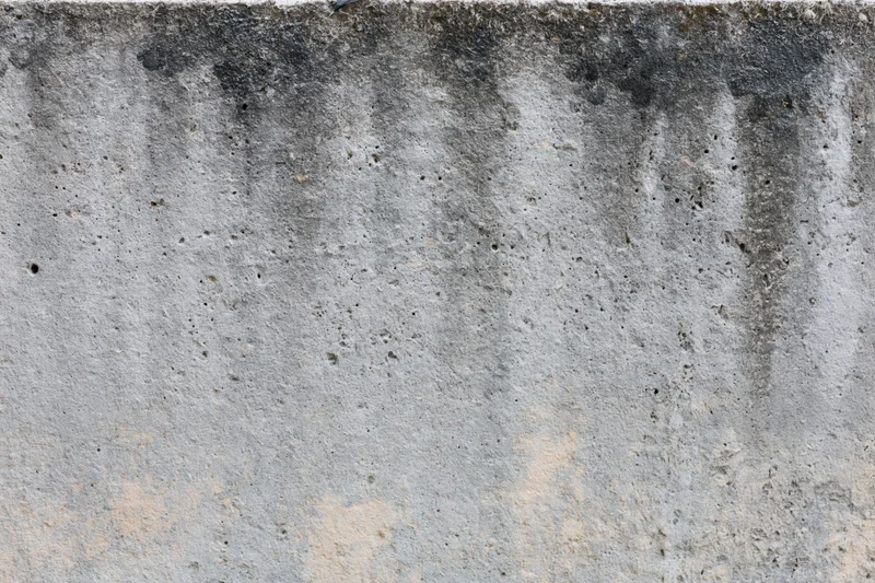 Weathered concrete wall surface filling the frame with visible stains and texture