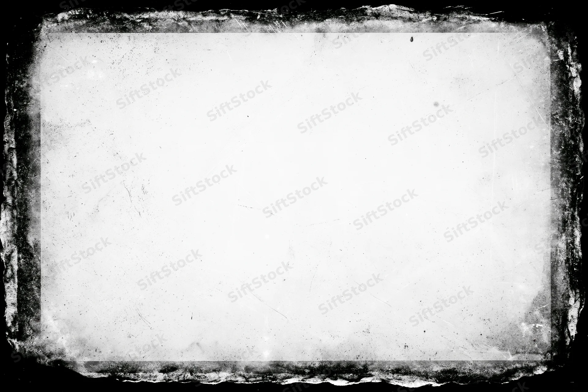 Aged photographic paper with heavy grunge border and distressed edges
