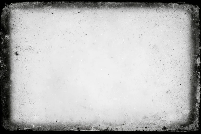 Aged photographic film frame with grunge border and distressed texture