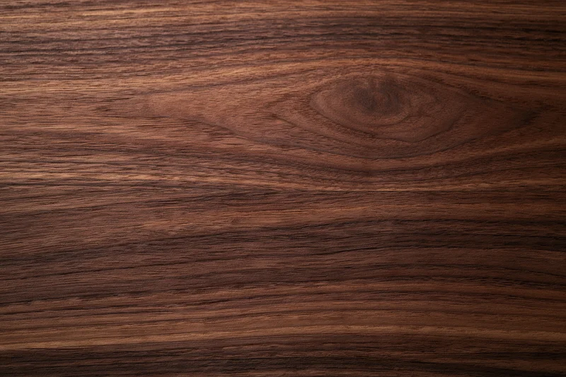 Close-up of dark walnut wood surface showing natural grain and texture