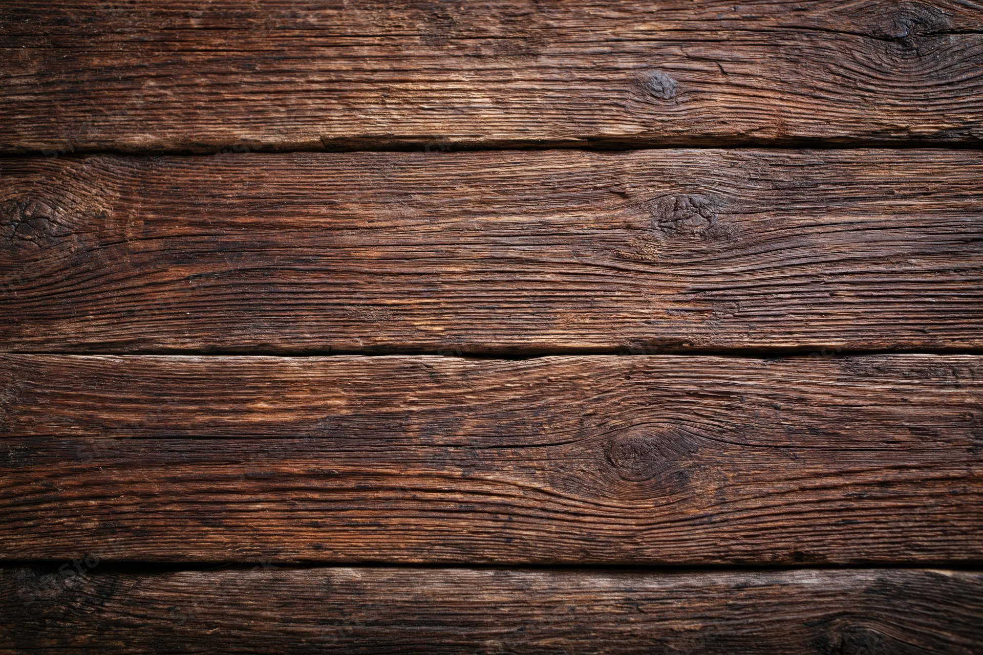 Close-up of aged horizontal wooden planks showing natural grain and weathered texture