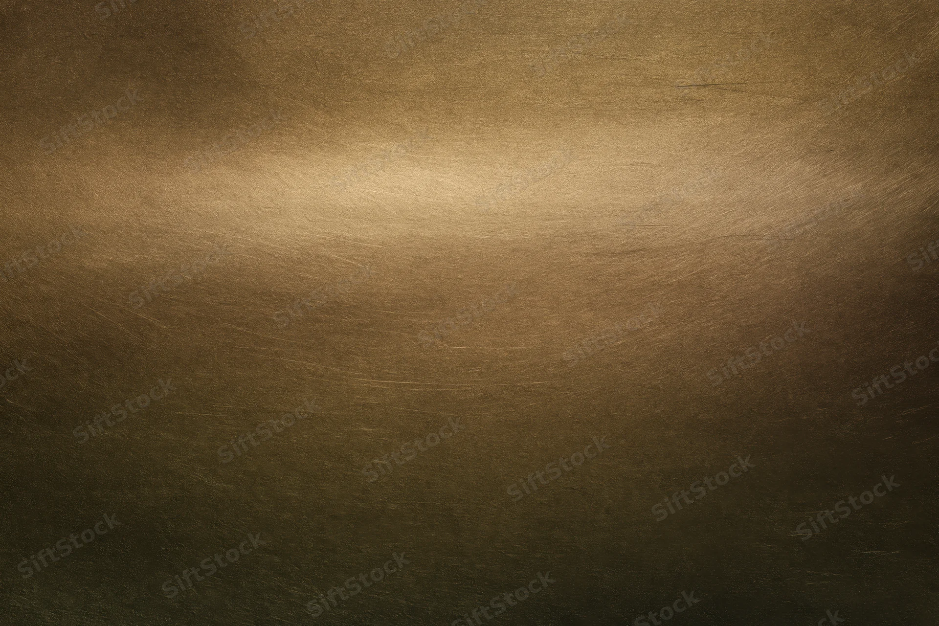 Close-up of an aged brass metal surface with textured patina and warm gradient lighting