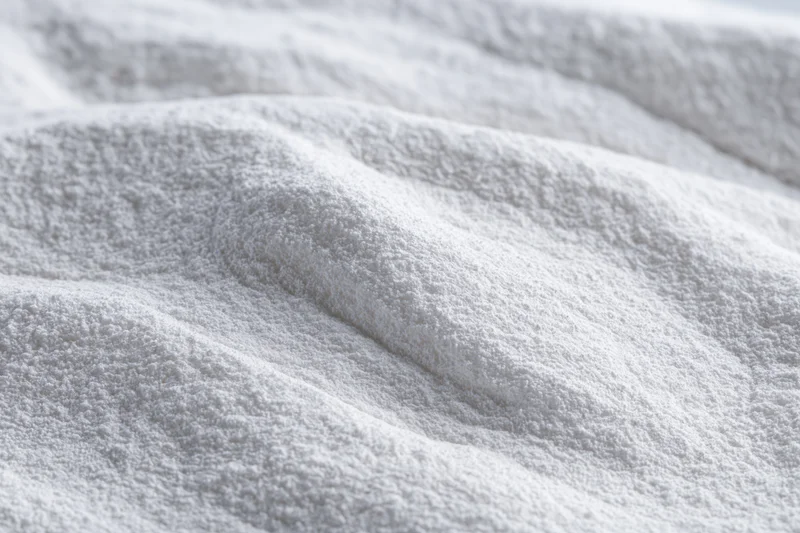 Closeup of white cotton towel with soft plush texture and gentle folds