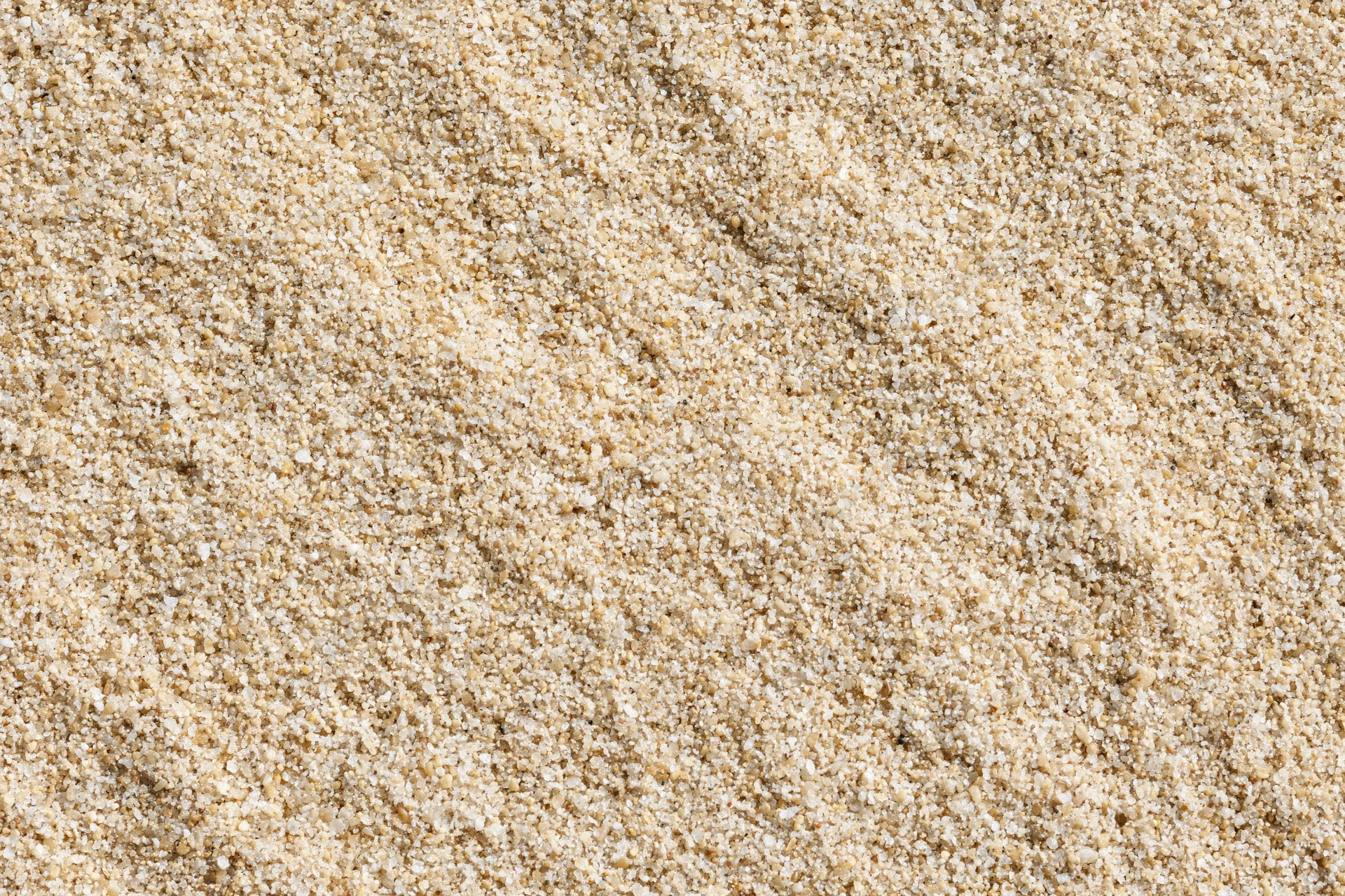 Closeup of fine beige sand texture covering the frame