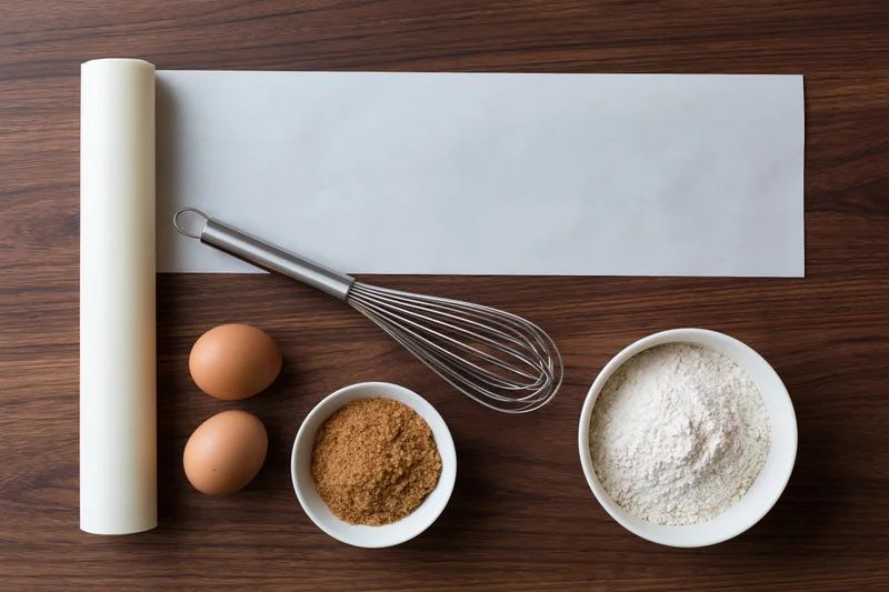 Rolling Pin and Baking Ingredients on Wooden Surface Arrange