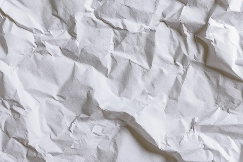 Crumpled white paper texture filling the frame