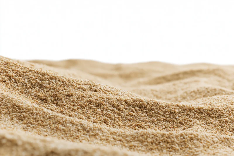 Closeup of quinoa grains piled in a mound on a white background