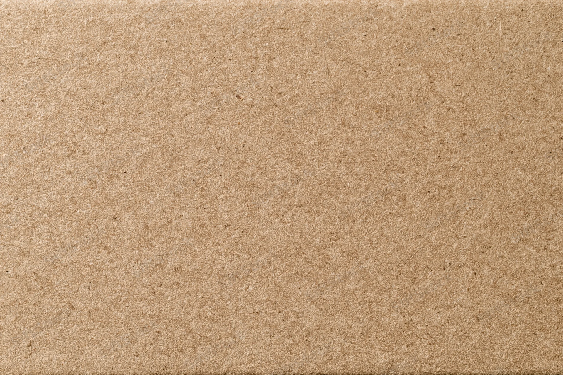 Close-up of a plain kraft brown cardboard sheet surface