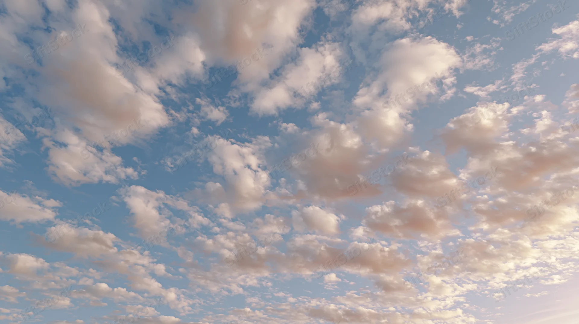 Open sky filled with scattered cumulus clouds during daytime