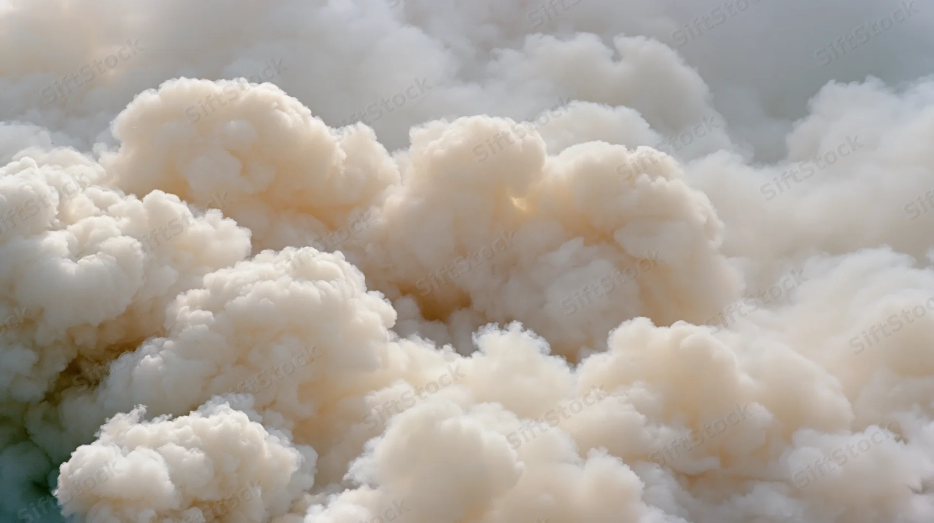 Thick white smoke billowing upward filling the frame