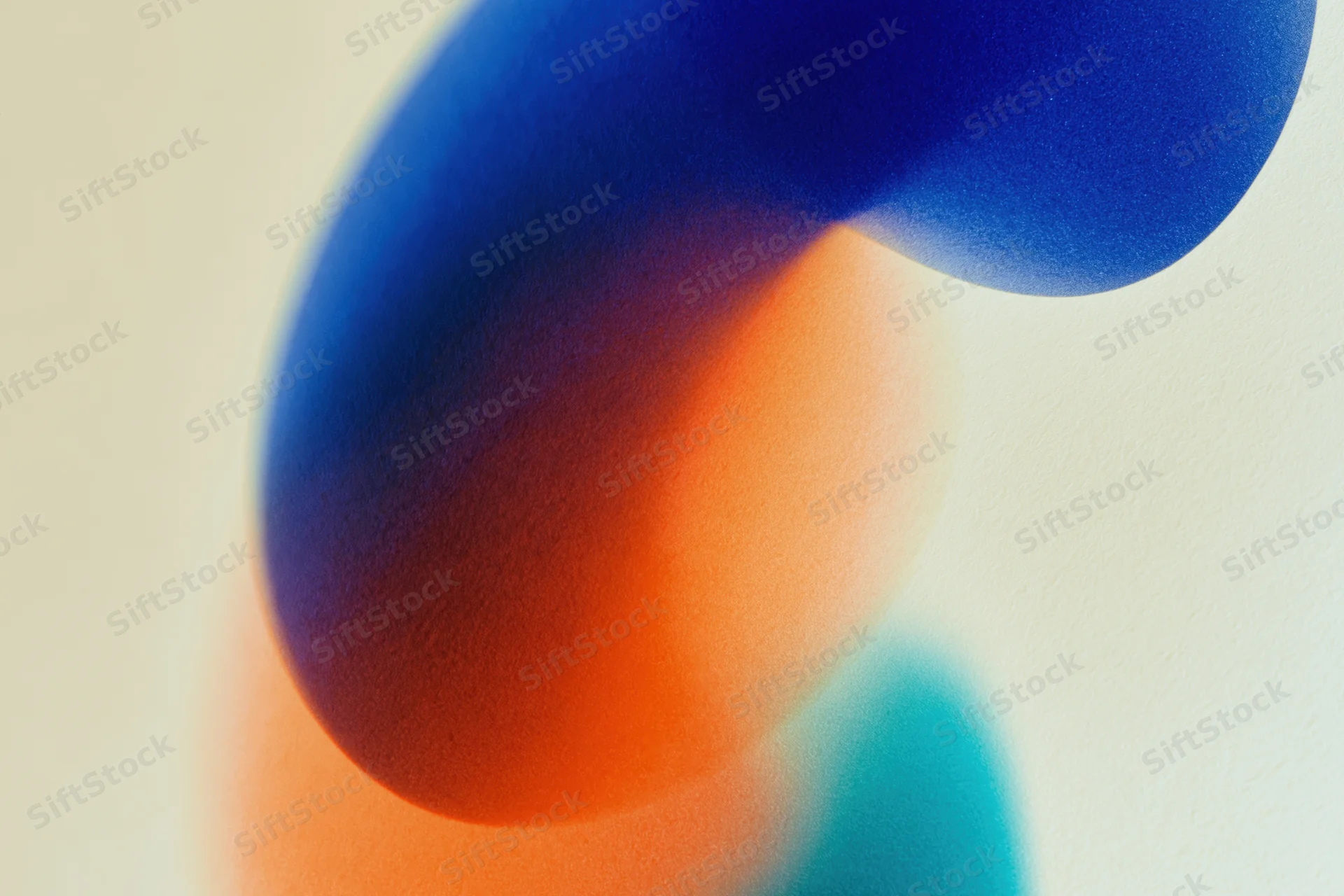 Soft overlapping color gradients in abstract blur composition