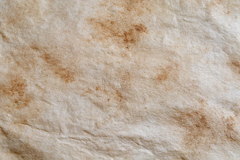 Aged parchment paper surface filling the frame with natural texture and stains