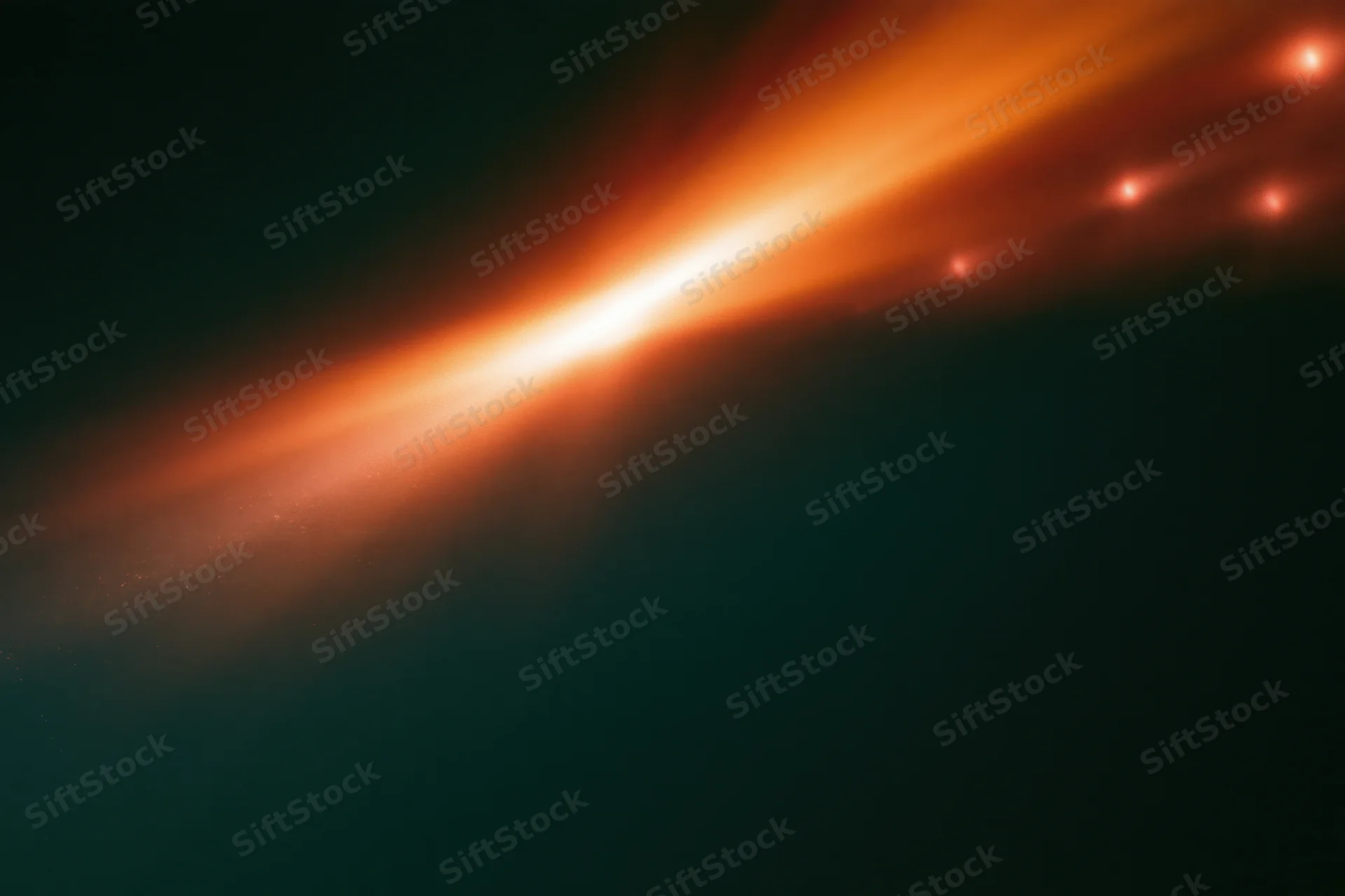 Analog film light leak effect on dark background with orange-red glow and streaks
