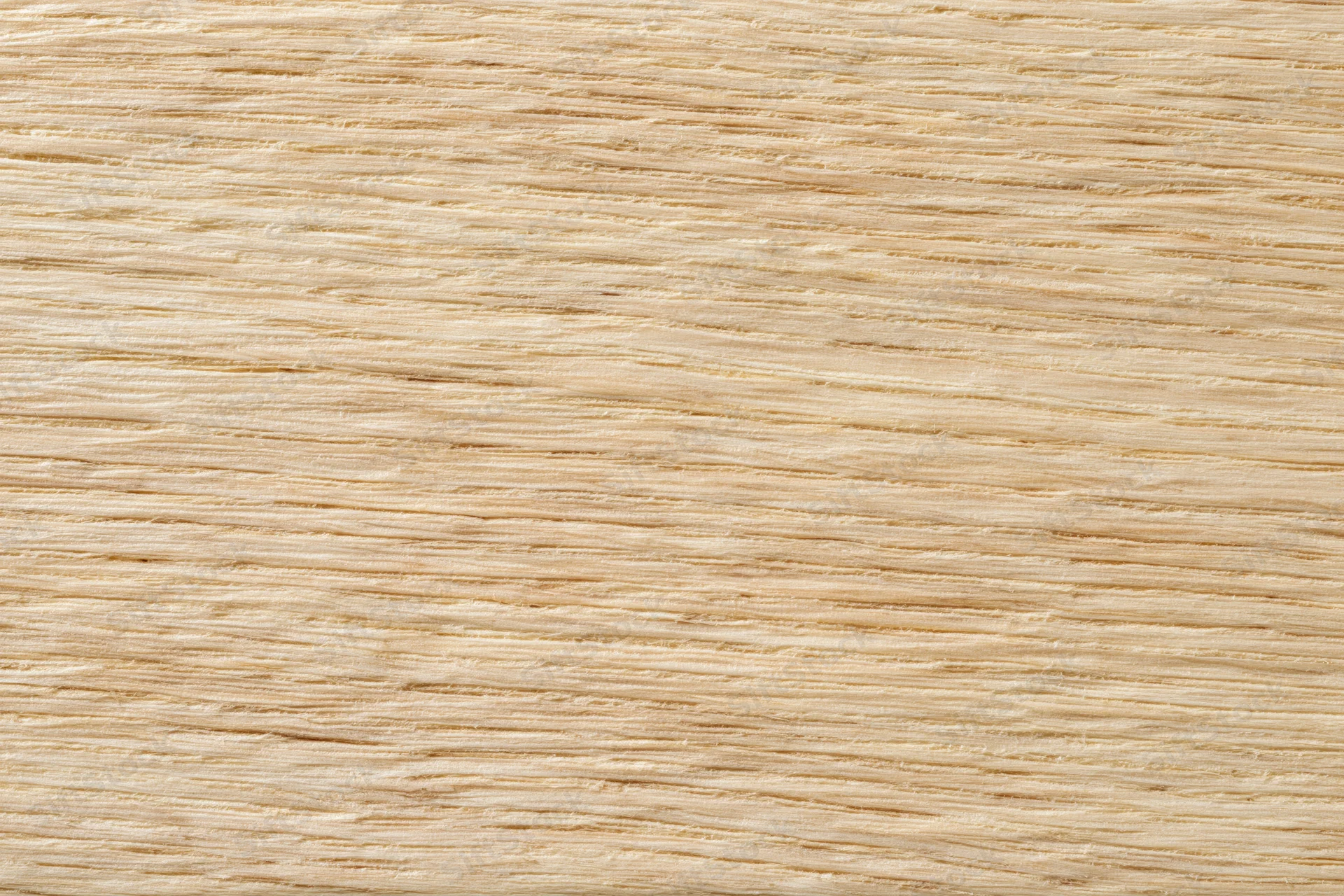Close-up flat lay of a light blonde wood surface with fine straight grain pattern