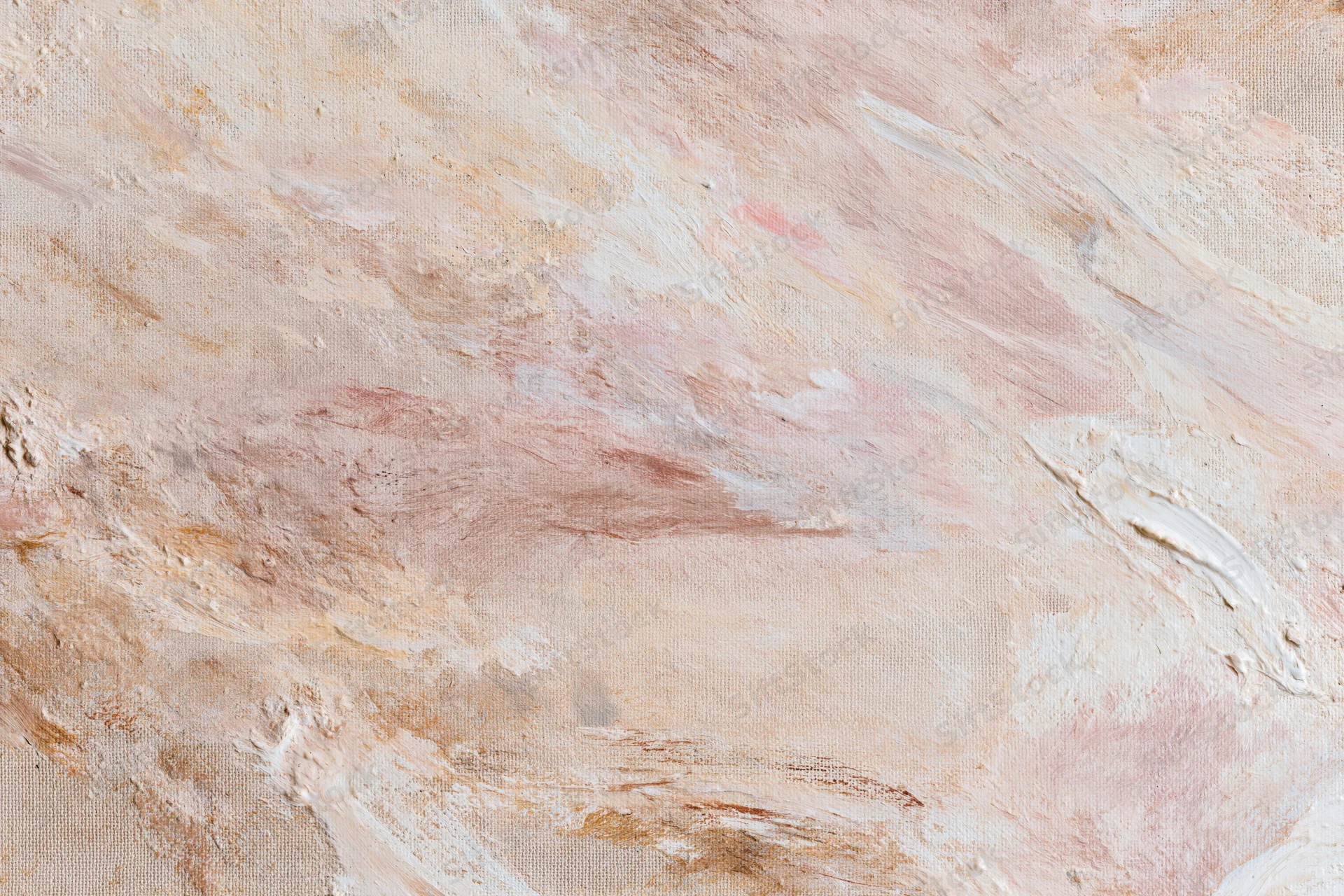 Abstract painted canvas surface with textured brushstrokes in soft pastel tones
