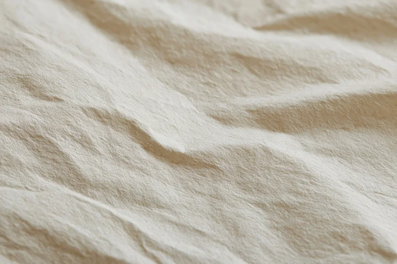 Crumpled recycled kraft paper surface in flat lay closeup