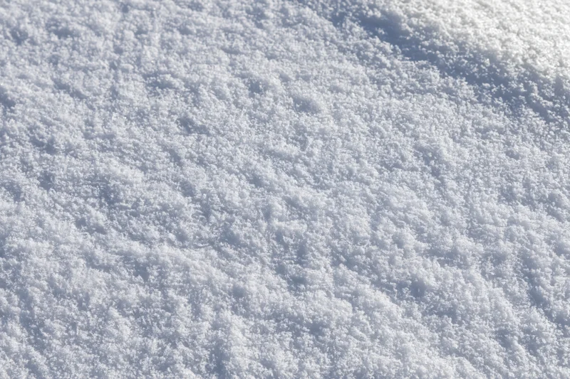 Flat expanse of fresh undisturbed snow covering the ground