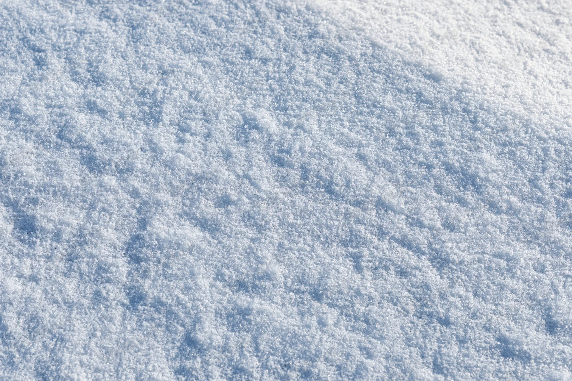Flat expanse of fresh undisturbed snow covering the ground