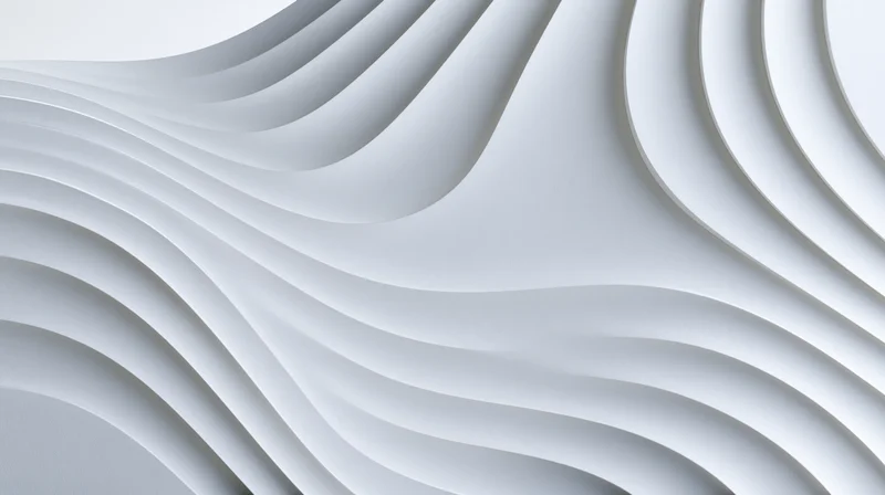 Flowing white curved layers forming a textured abstract surface