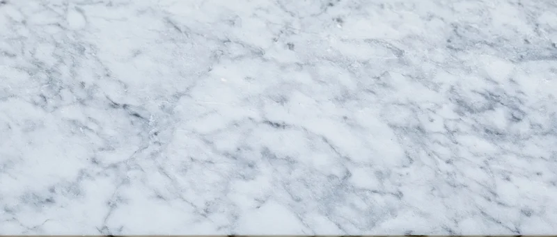 Close-up of white marble surface with gray veining, used as a seamless background for interior design applications