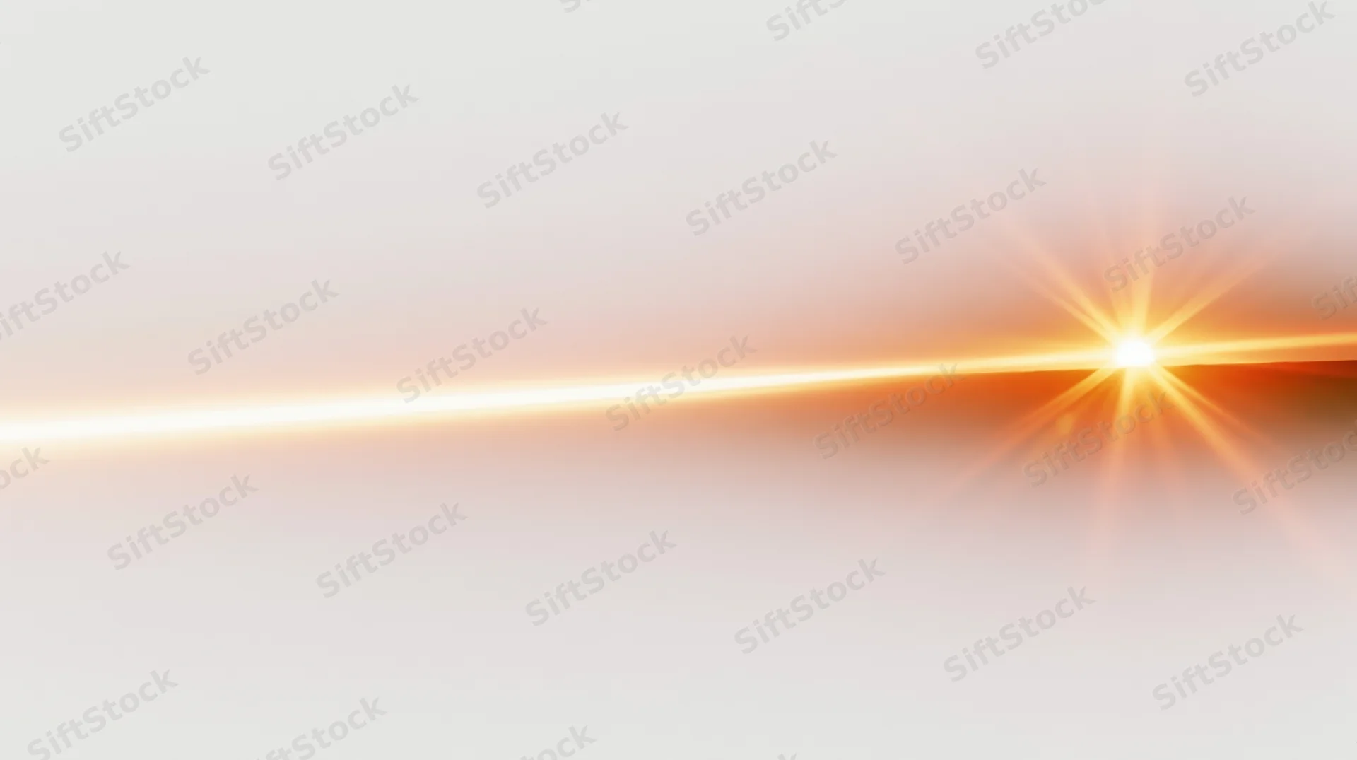Horizontal light beam with starburst flare across gradient background