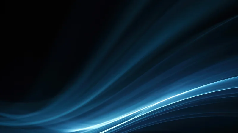 Flowing blue light streaks in motion against a dark background