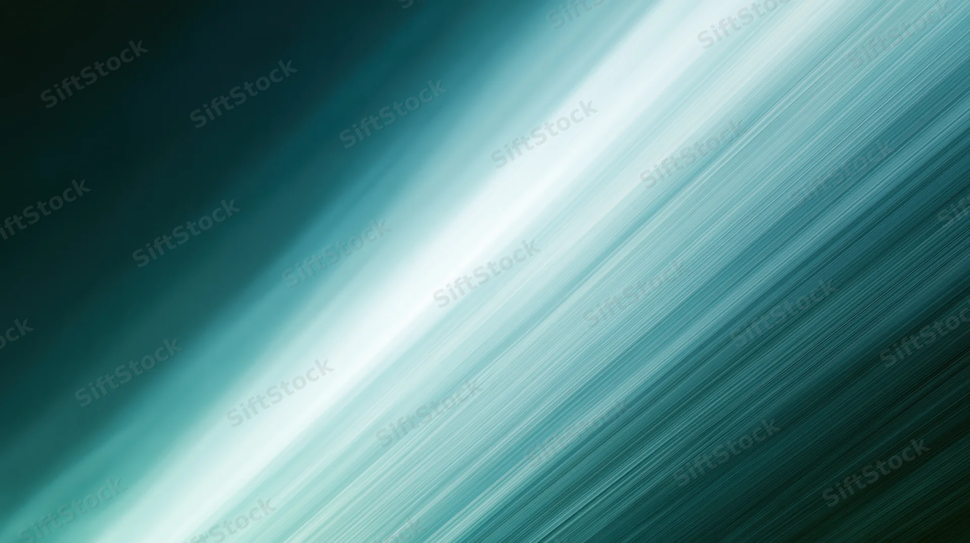 Diagonal light streaks in teal and blue gradient background