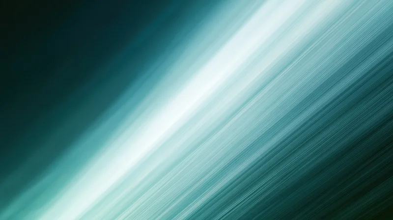 Diagonal light streaks in teal and blue gradient background