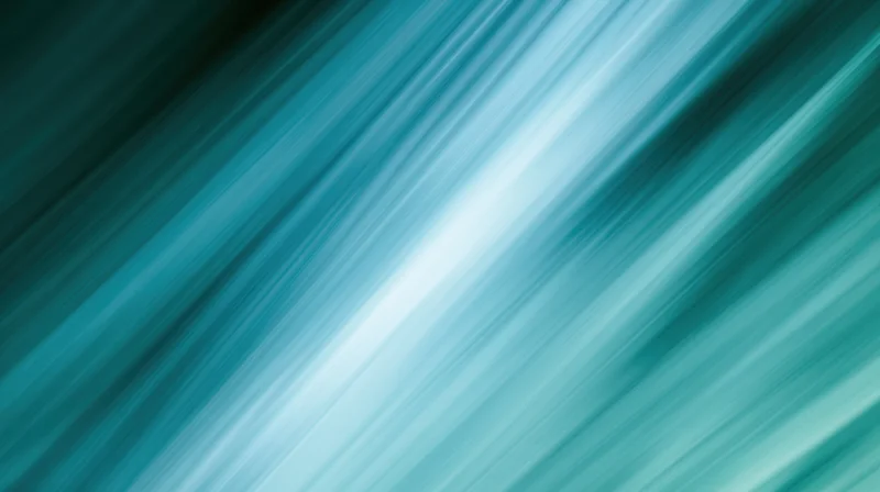 Diagonal streaks of teal and cyan light creating a dynamic motion blur effect