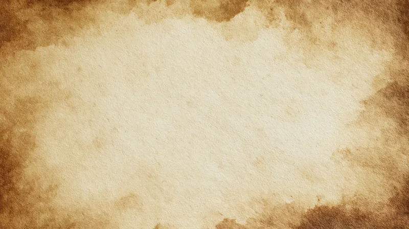 Aged parchment paper with stained edges and central light area, used as textured background