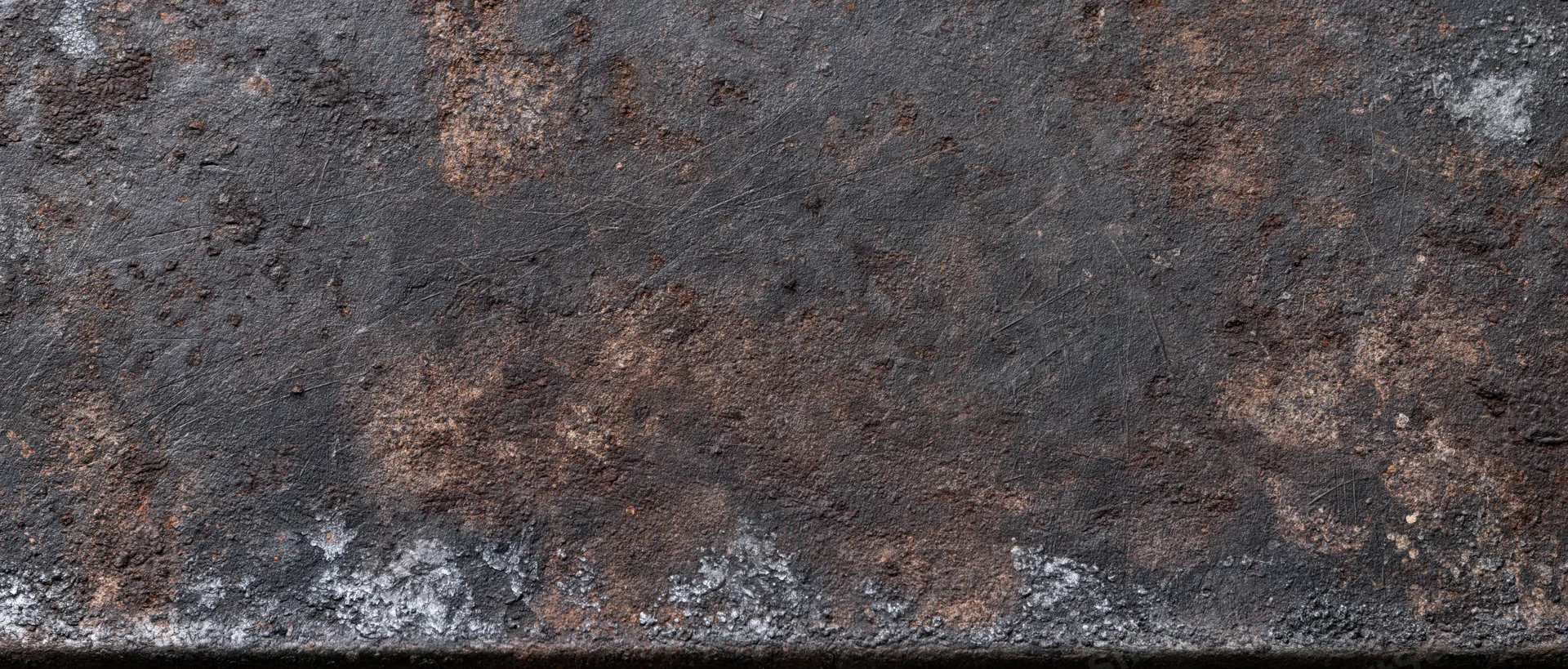 Weathered metal surface with rust and corrosion showing industrial wear and tear
