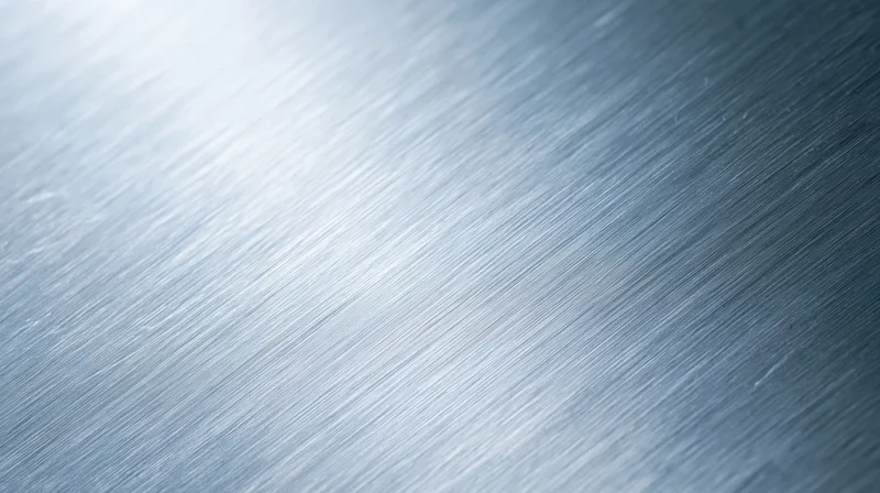 Brushed metal surface with diagonal texture and light gradient