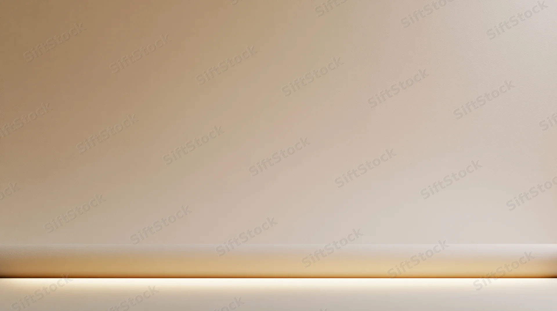 Warm beige gradient background with soft horizontal light glow and copyspace for display